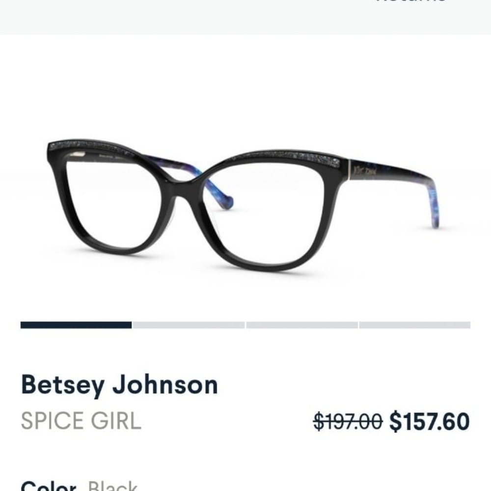 Betsey Johnson Black Spice Girl Eyewear